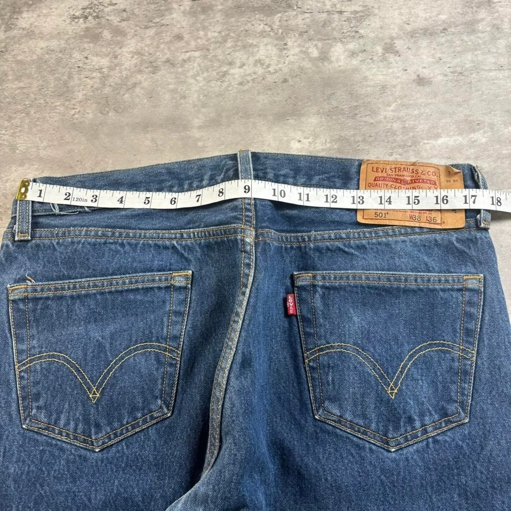 Levi's 501XX Jeans Mens 36x33 Dark Wash Vintage 90s Button Fly